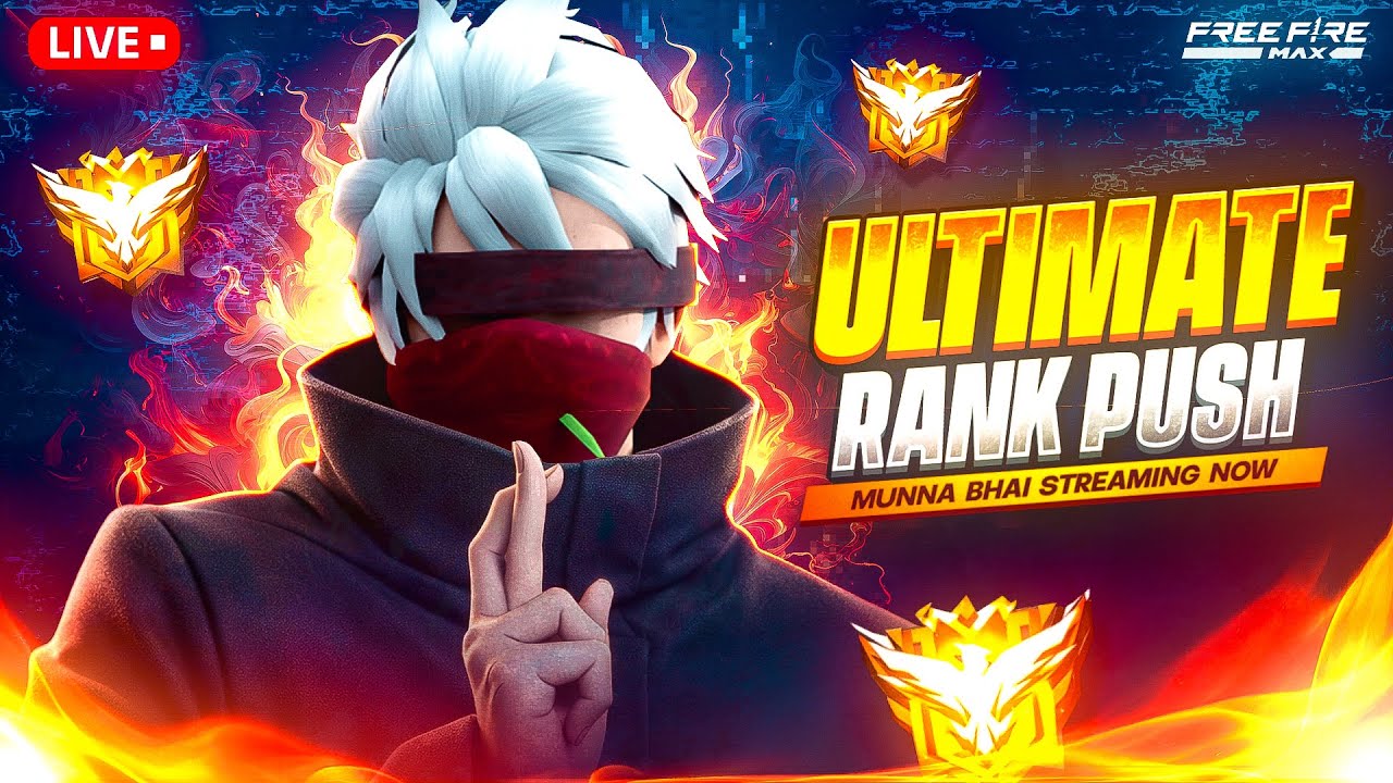 Grandmaster  Live Rank Push ❤️-  Free Fire Telugu Live  - Munna Bhai #MBG