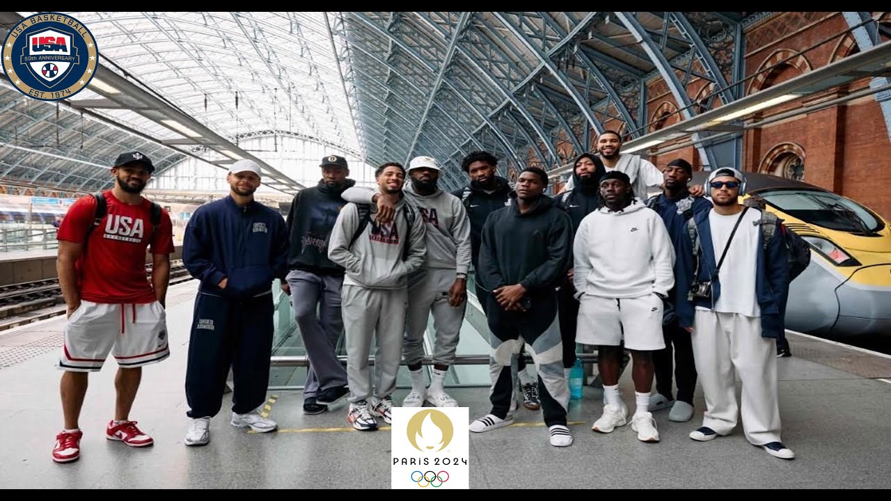 Lebron James & the TeamUSA arrived at the Lille-Europe train station, France early in the afternoon
