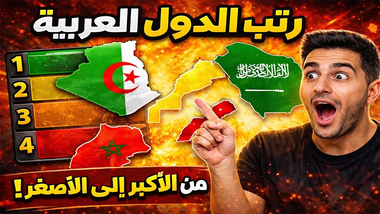 رتب الدول العربية من الأكبر مساحة الى الأصغر