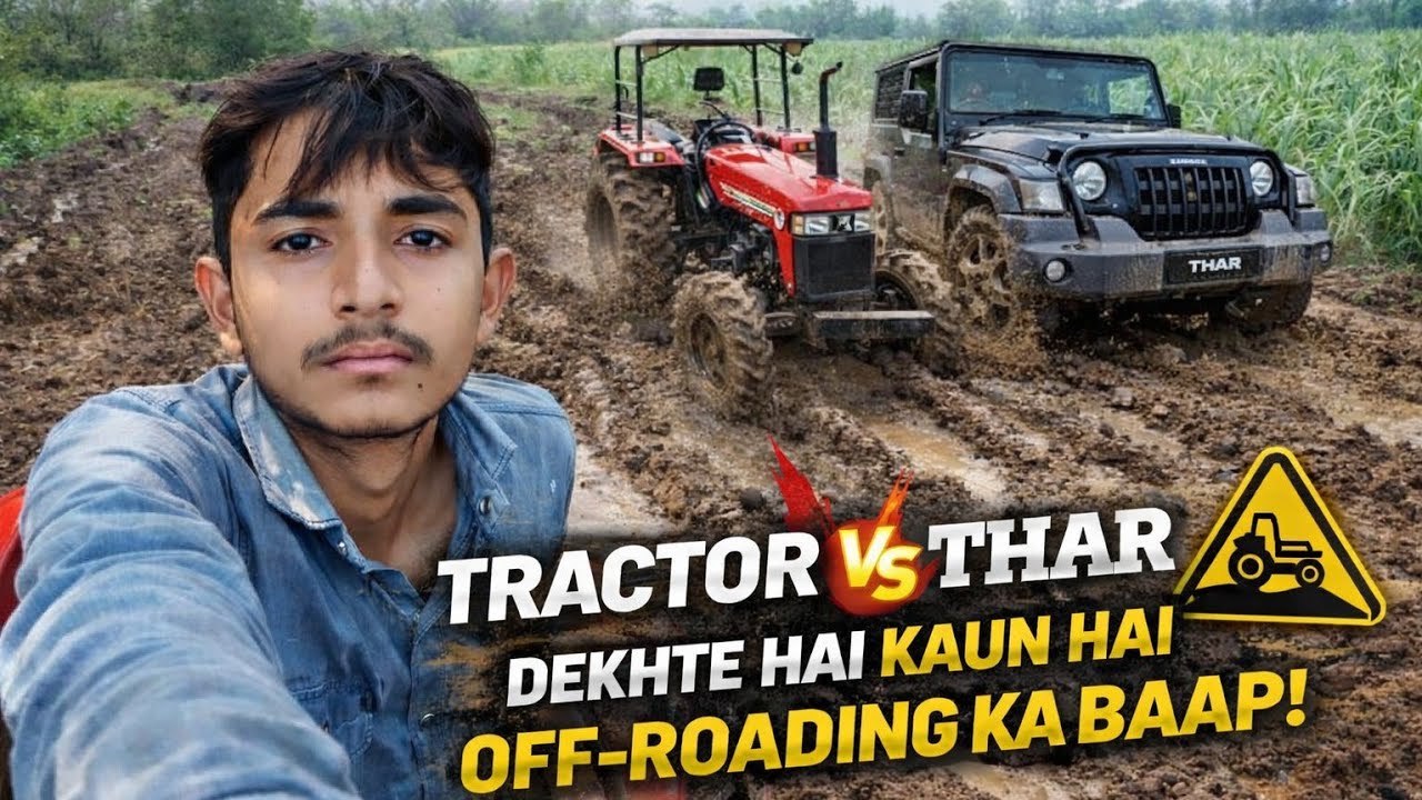 Tractor VS Thar 😱😱 | Off roading | tochan king 👑| Team 3/4 | Kaif Malik || #tochanking #nishudaswal 