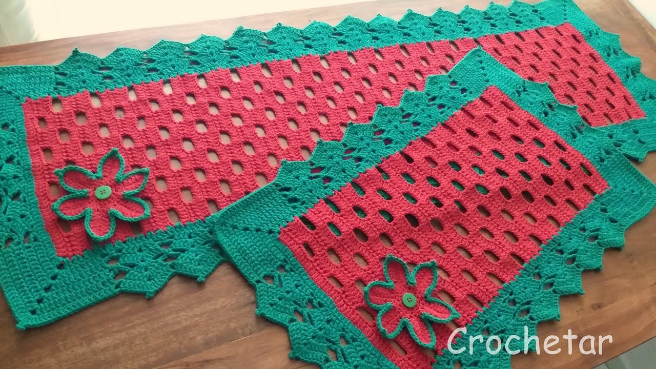 Jogo de Cozinha Itália crochê Parte 1 - Professora Maria Rita