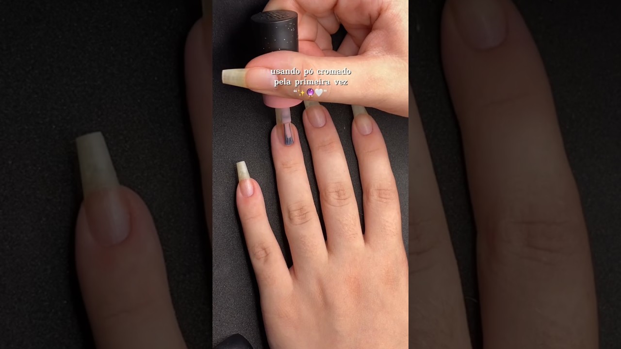 P&oacute; cromado #nails #unhas #unha #unhanatural #unhapintada #nailart #nailinspo #unhasdecoradas
