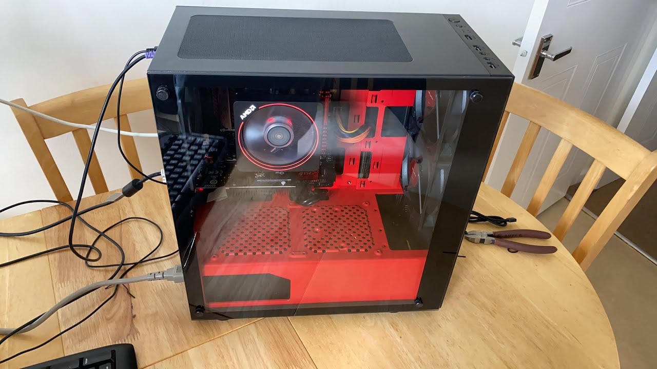 Red & Black AMD MSI Gaming PC Build