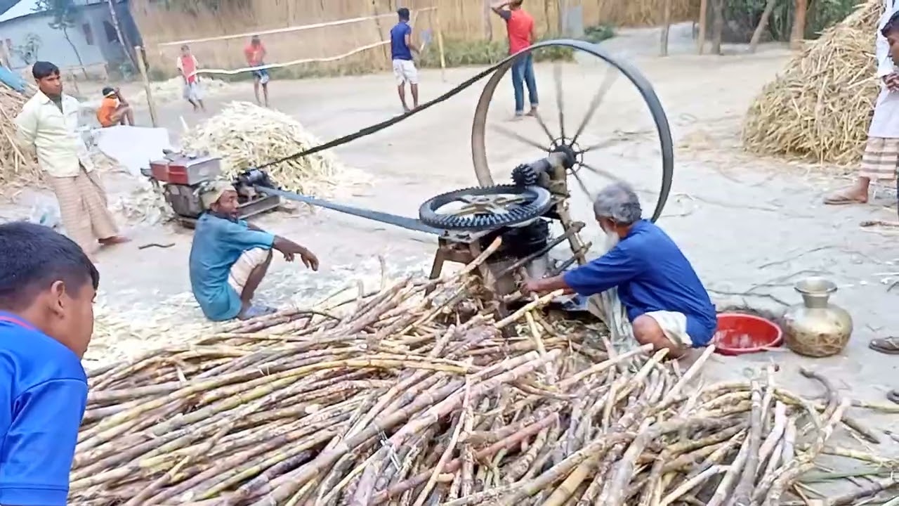 আখের রস থেকে গুড় তৈরি করা হচ্ছে /Akher Gur sugar আখের গুড় অনেক ভালো হয়