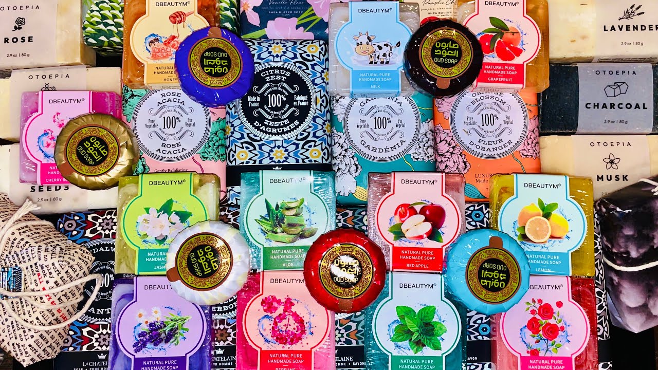 Unpacking New Soaps - NO Unwrapping or Opening - Soap ASMR 💙 Displaying Bars of International Soap
