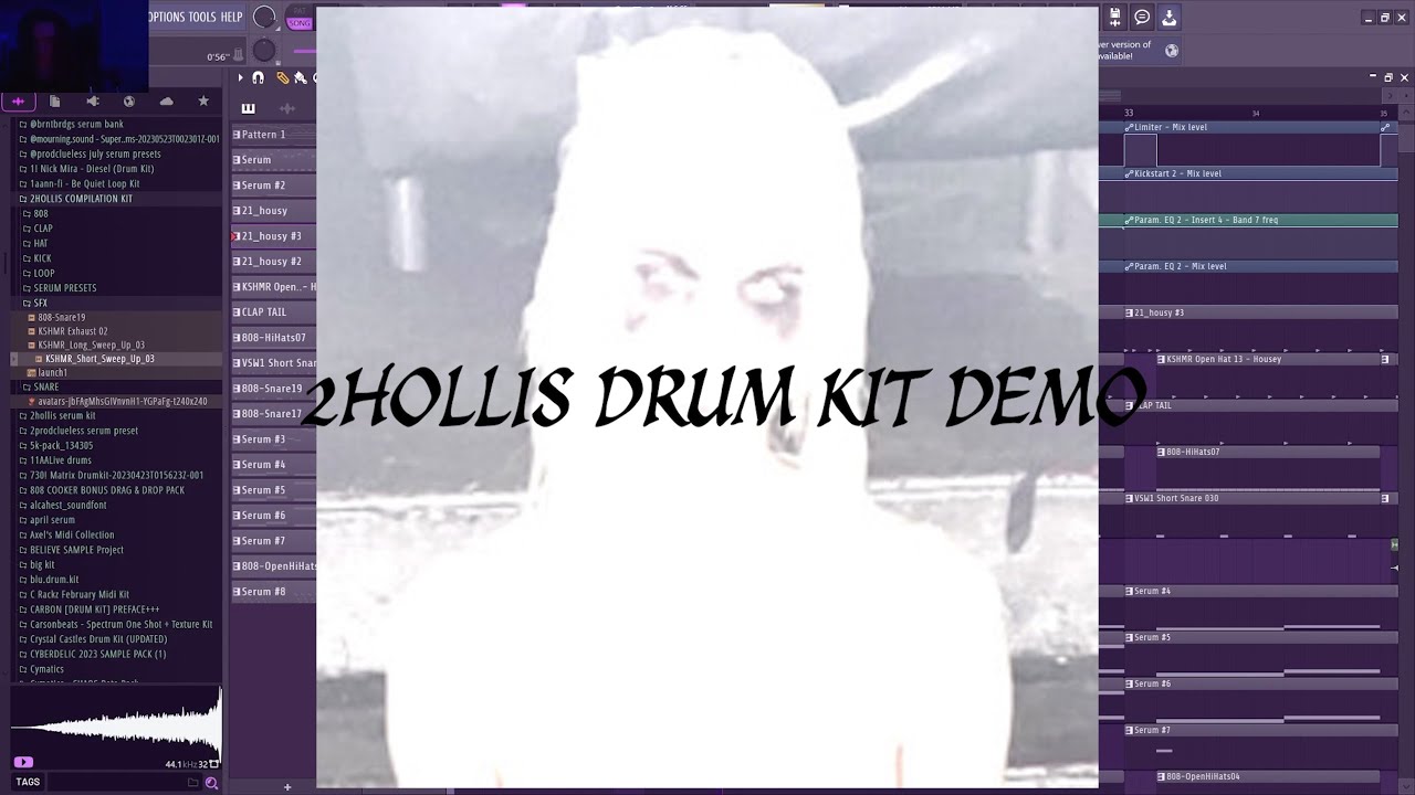 MAKING A 2HOLLIS TRAUMA TYPE BEAT WITH MY 2HOLLIS DRUM KIT (FL STUDIO)