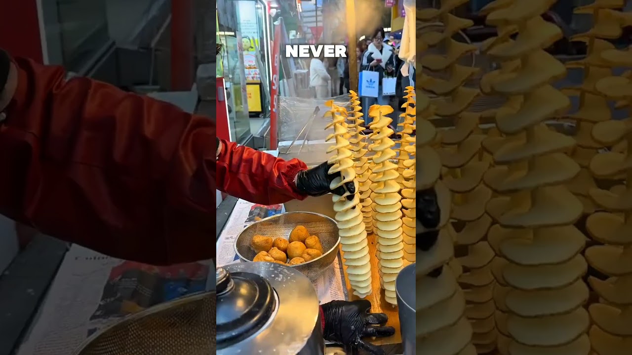 Tornado Potato: Korea&rsquo;s Famous Spiral Snack #travel #tranding #shorts #korea