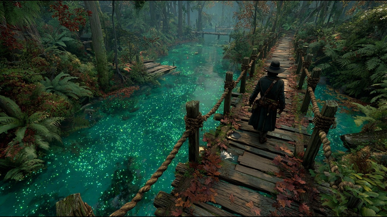 Whispers Along the Firefly Creek | Medieval Fantasy Music & Animated Ambience