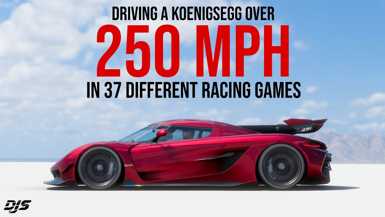 Driving A Koenigsegg 250MPH in 37 Different Racing Games