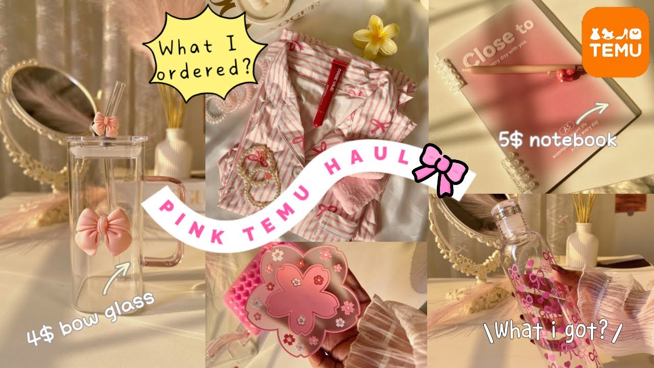 Temu aesthetic Haul 2025🎀what I ordered vs what i got❓cute pj| notebook| pen| bottle| pan