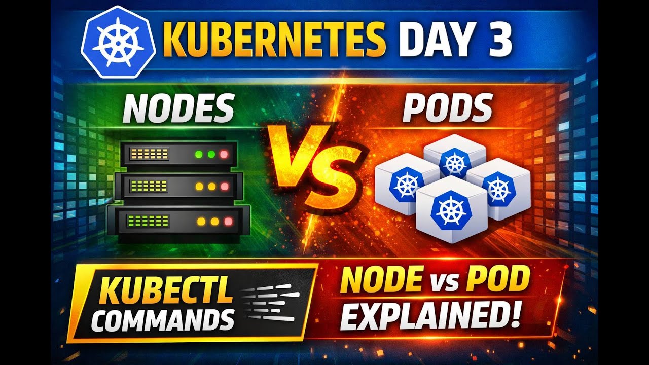 Kubernetes Day 3 | Important Kubectl Commands & Node vs Pod Explained in Hindi | Node vs Pod |