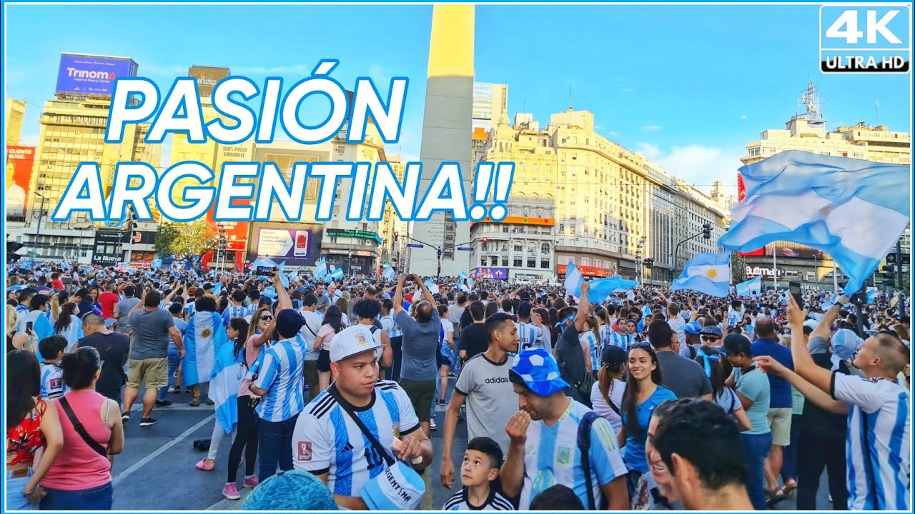 【4K】Buenos Aires, Así se Festejó ARGENTINA a Cuartos en el OBELISCO y Sus Calles Antes del Partido