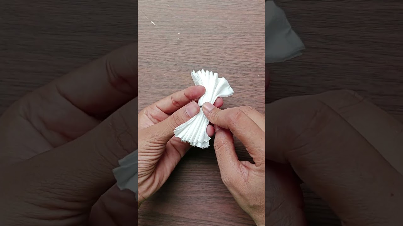 how to make tissue paper flowers || DIY tissue paper hair clip #diy #shorts