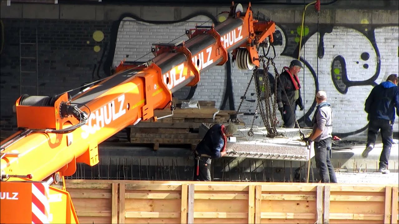 TEREX AC 40 City hebt Betonteile für eine aufgeständerte Pieranlage - Soeren66
