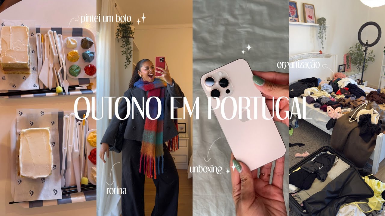 dias de outono em portugal | pintei um bolo, unboxing, organização e rotina 