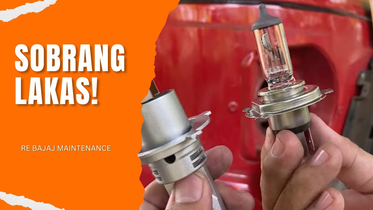 Auxito headlight Bulb installed in Re Bajaj  | Replace headlight Re Bajaj Maintenance