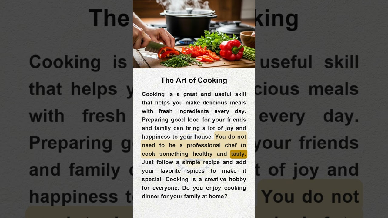 The Art of Cooking #learnenglish