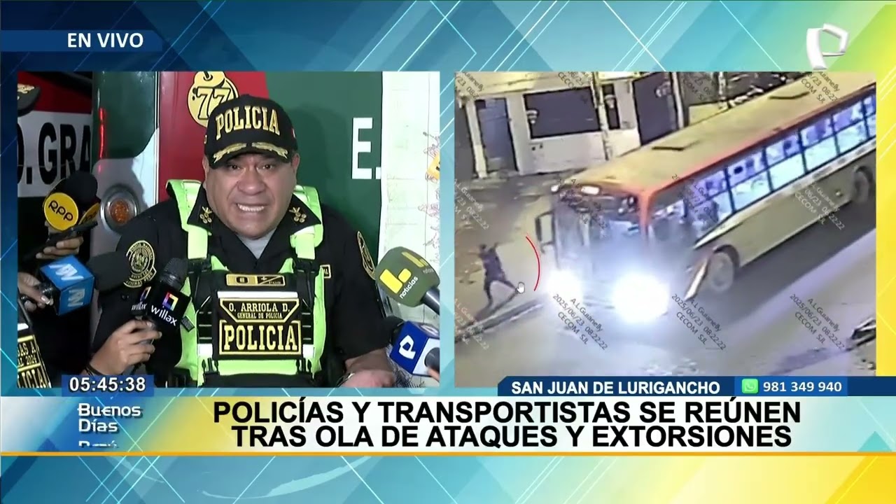 PNP y transportistas de la empresa Santa Catalina se reúnen tras ola de ataques y extorsiones