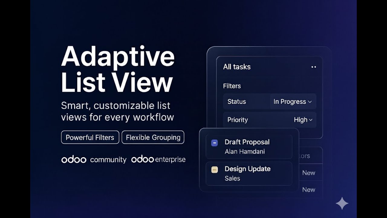 Every User, Their Own Layout - The Next-Generation of Odoo List Views | Odoo 18