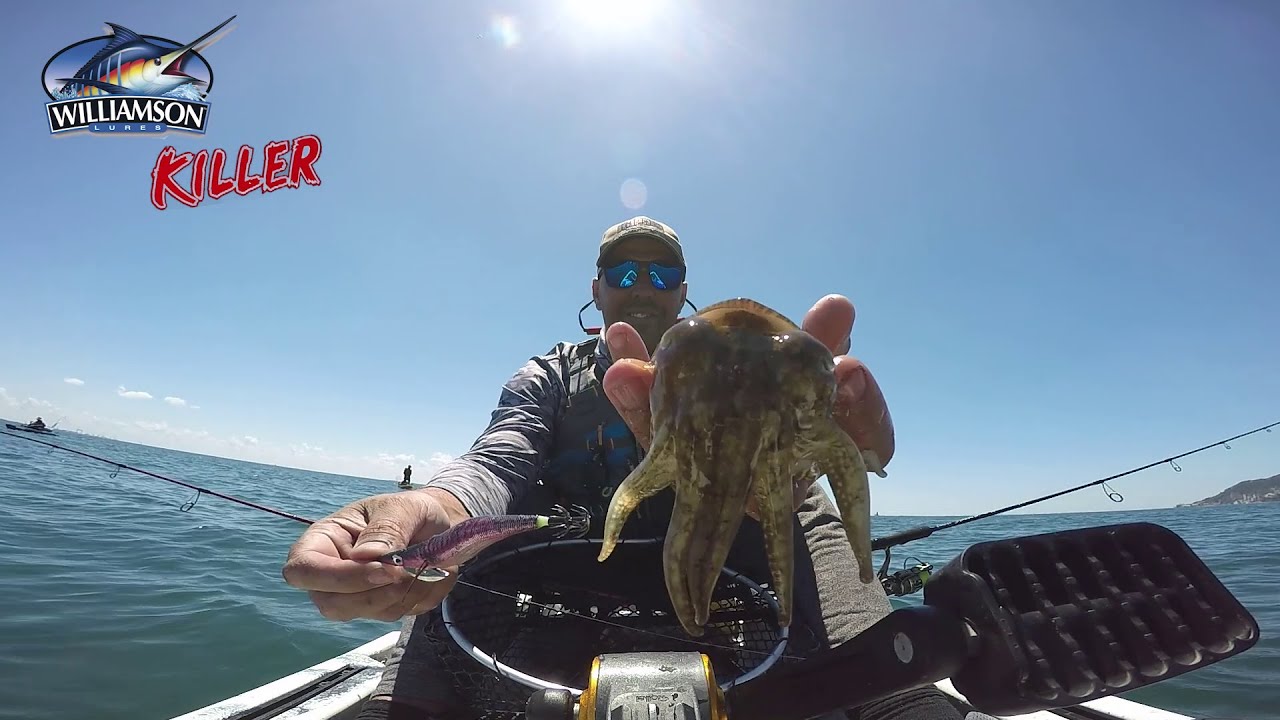 Kayak Fishing Pesca ao choco com direito a uma Dupla!! Eging cuttlefish Fishing