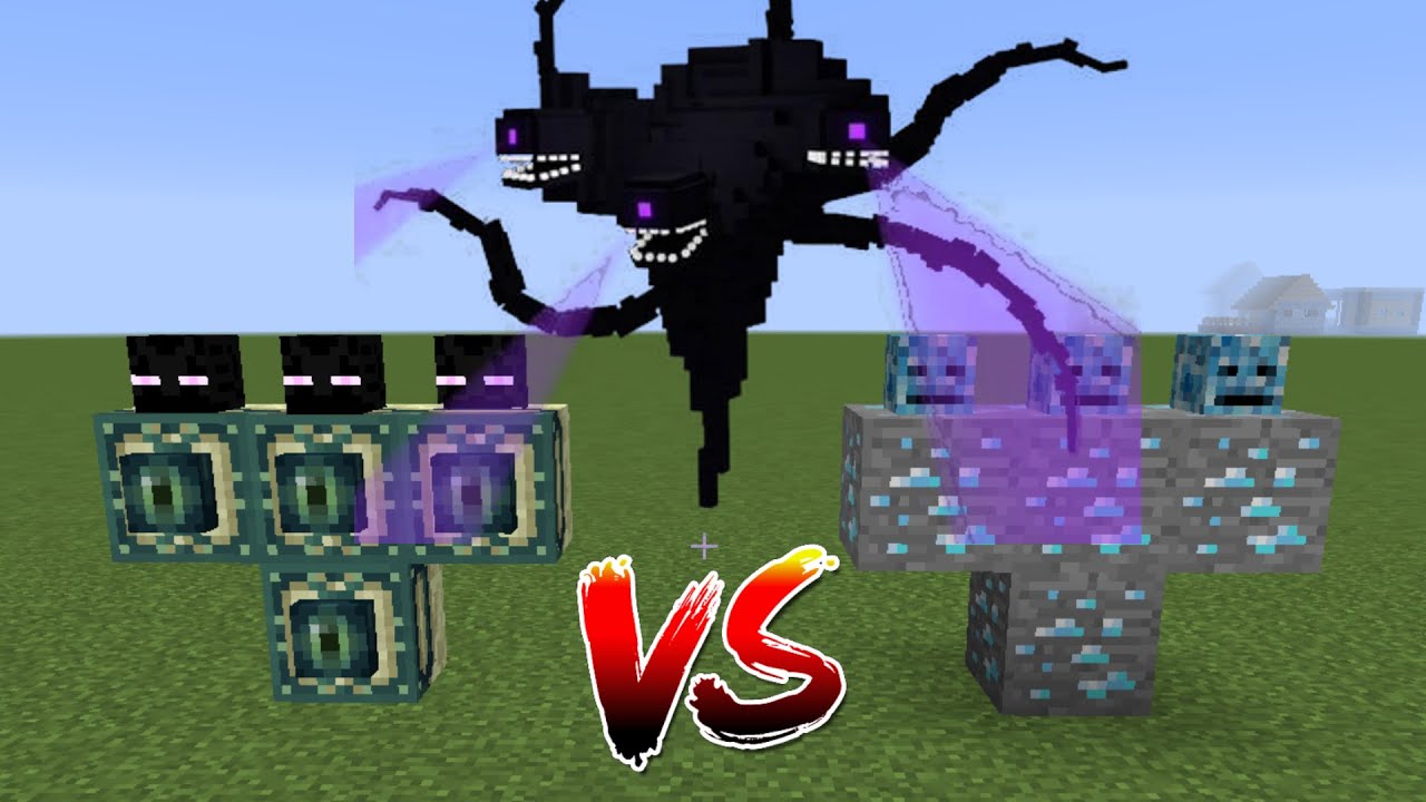 what if you create an ENDER BOSS VS CREEPER VS WITHER STORM in MINECRAFT