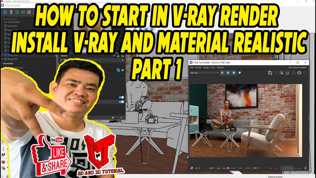 HOW TO START IN V-RAY RENDER (INSTALL V-RAY AND MATERIAL REALISTIC ) PART 1