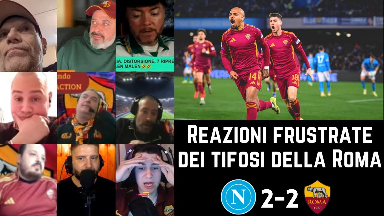Tifosi della Roma frustrati dopo NAPOLI 2-2 ROMA | Serie A G25