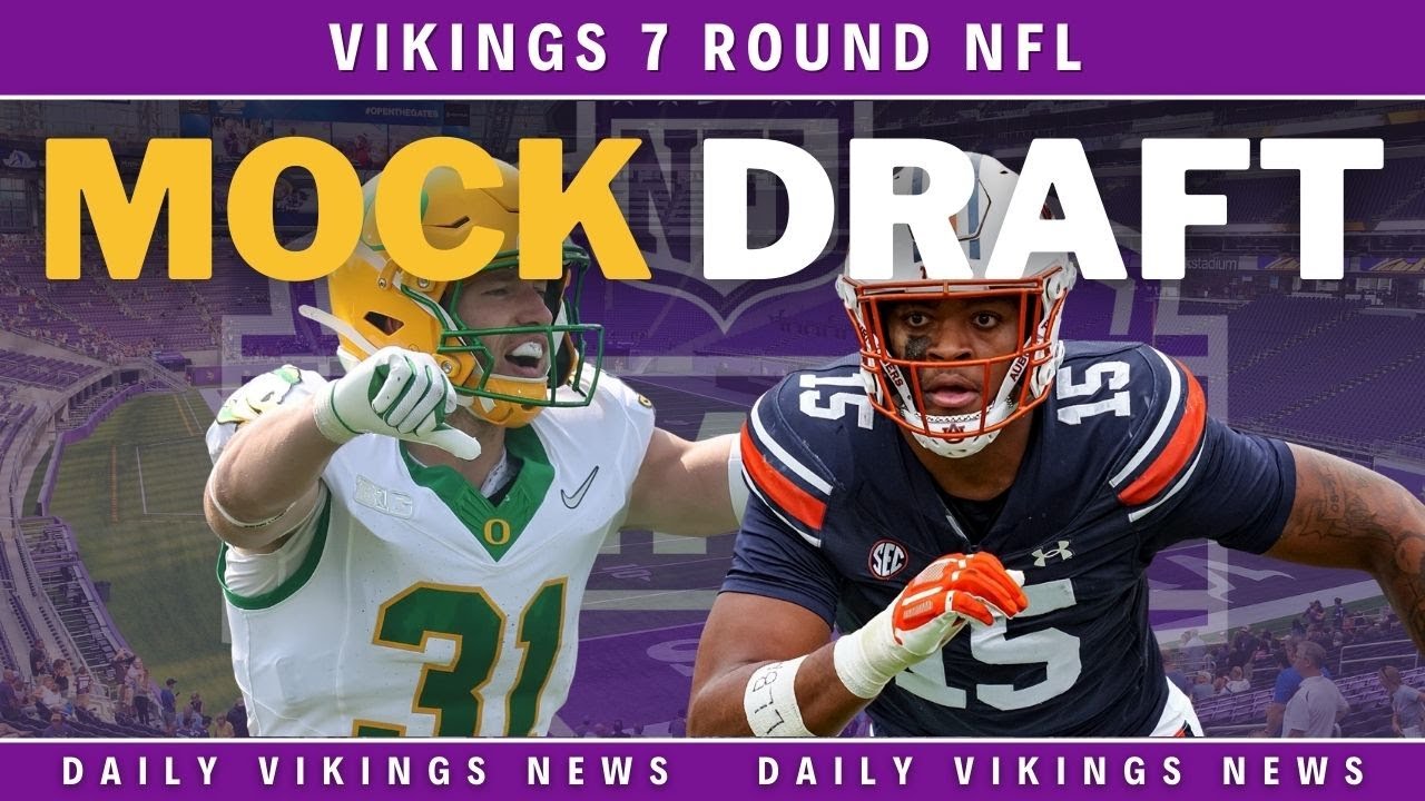 Прогноз драфта НФЛ 2026 года для команды Minnesota Vikings (7 раундов)! Полный анализ.