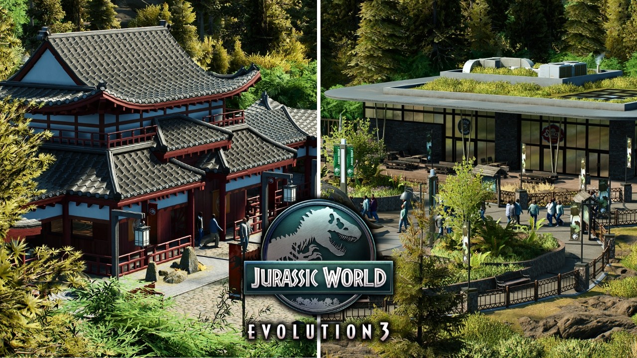 Building a MAIN PLAZA in Jurassic World Evolution 3! 🦖 | Jurassic Valley