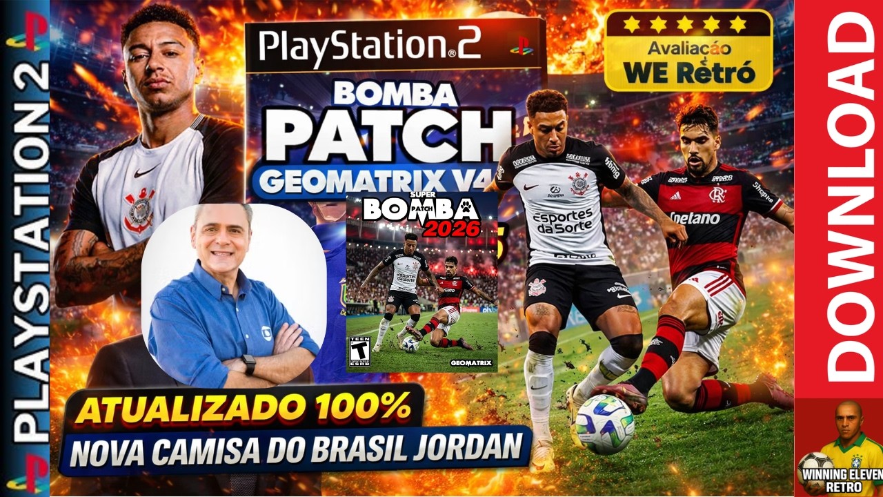 BOMBA PATCH GEOMATRIX MARÇO 2026 PS2 🔥 ATUALIZADO 100% | NARRAÇÃO LUIZ ROBERTO