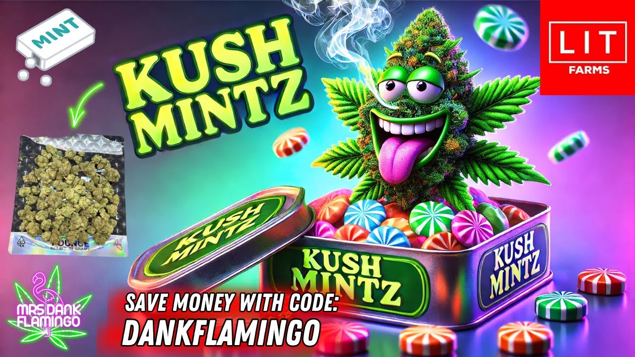 Trying a Mint Tresting Strain from LIT Farms! Mrs Dank Flamingo Kush Mintz Review!!
