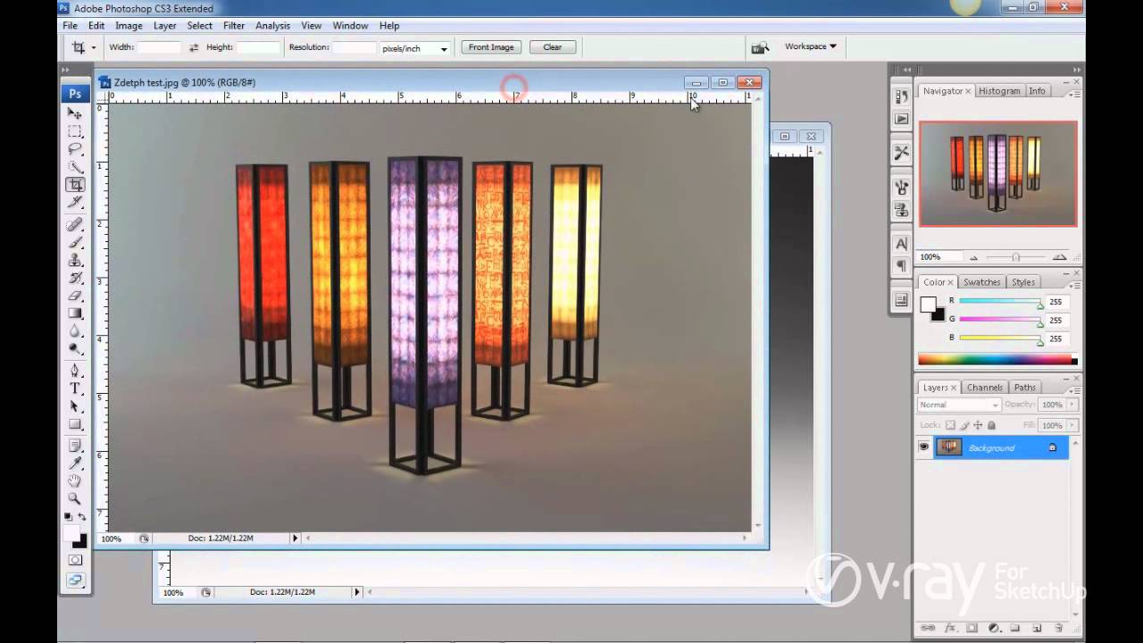 V-Ray for SketchUp -  ZDepth - tutorial