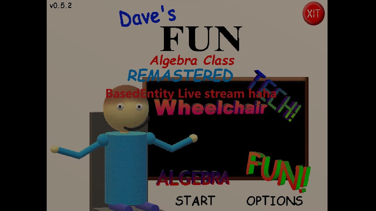 Playing Dave's Fun Algebra Class Remastered Demo Live! (First Live Stream) (Loud Volume Warning)