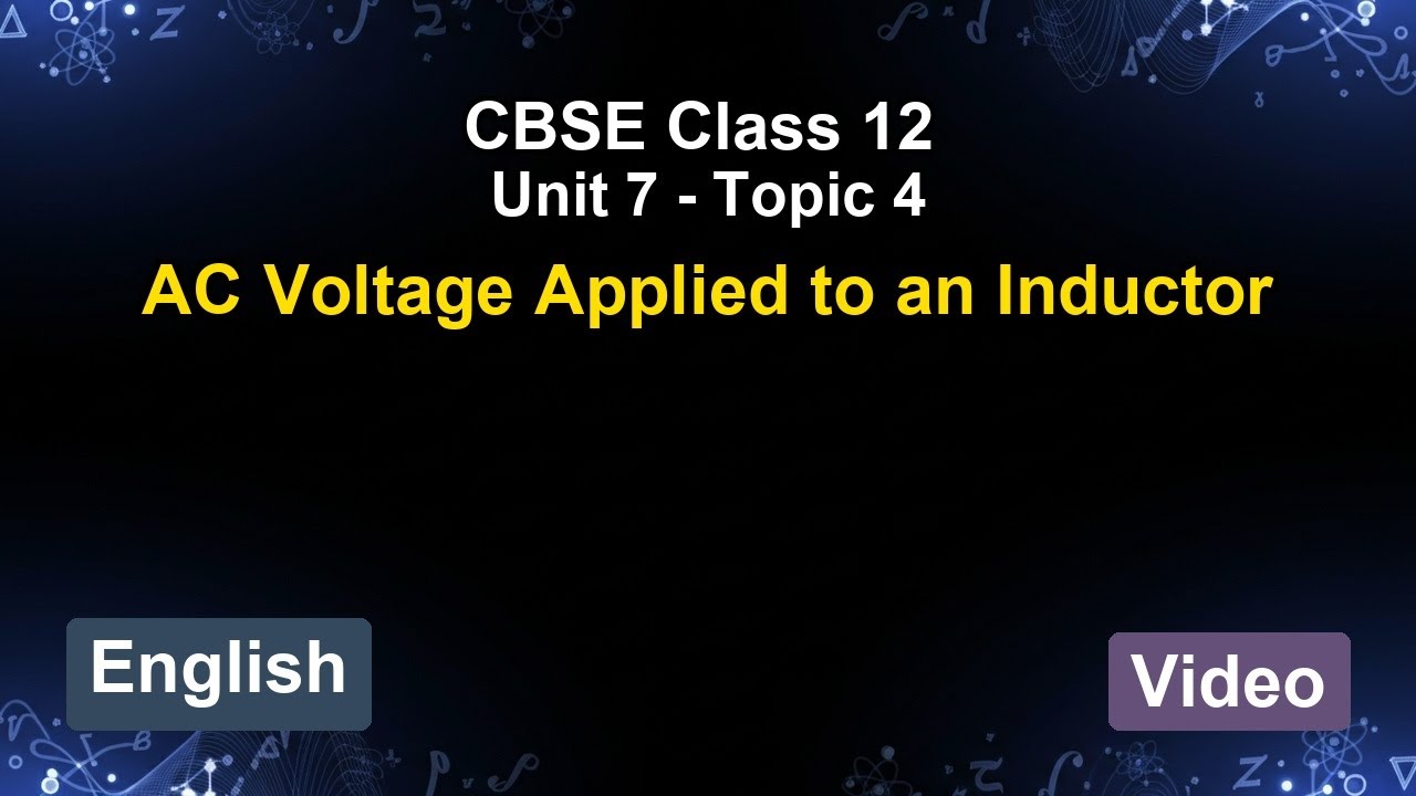 Unit 7 – AC Voltage Applied to an Inductor | CBSE 12th (English) | The 5-Minute Teacher