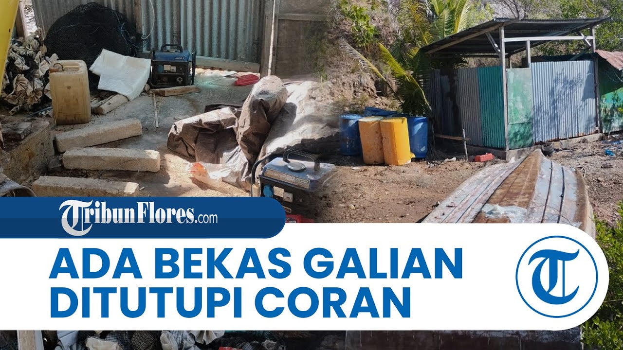 Polres Manggarai Barat Tinjau Lokasi Tambang Emas Pulau Sebayur, Temukan Coran Semen Tutupi Galian