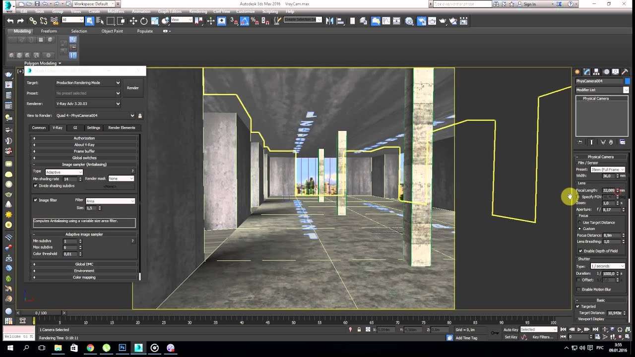 Урок 12 Физическая камера 3dsmax2016