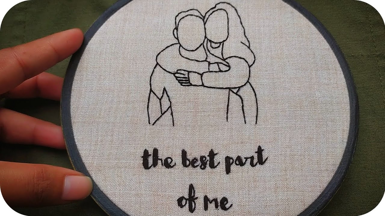 Couple Love Embroidery pattern || Embroidery for Begginers || Satisfying Embroidery - Let's Explore