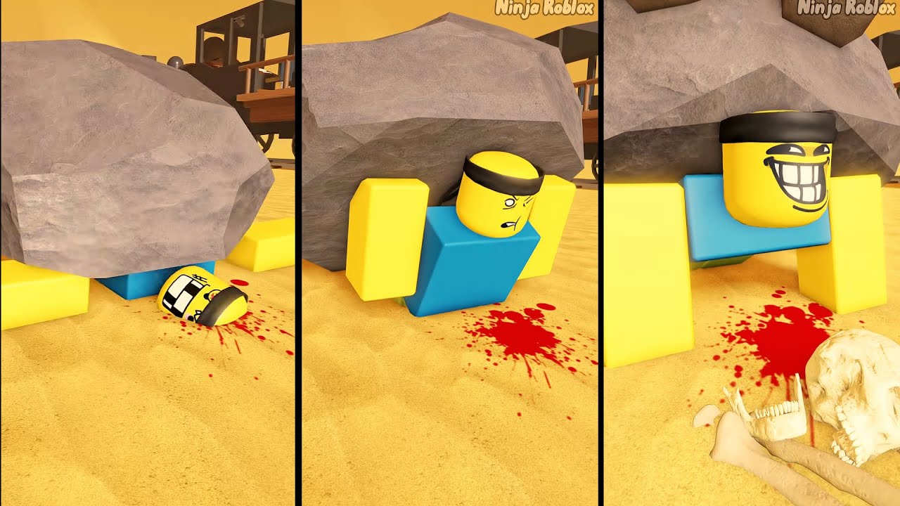 Roblox -  When Noob carries a rock ☠️ PT5 - Roblox Dead Rails || Roblox Mix