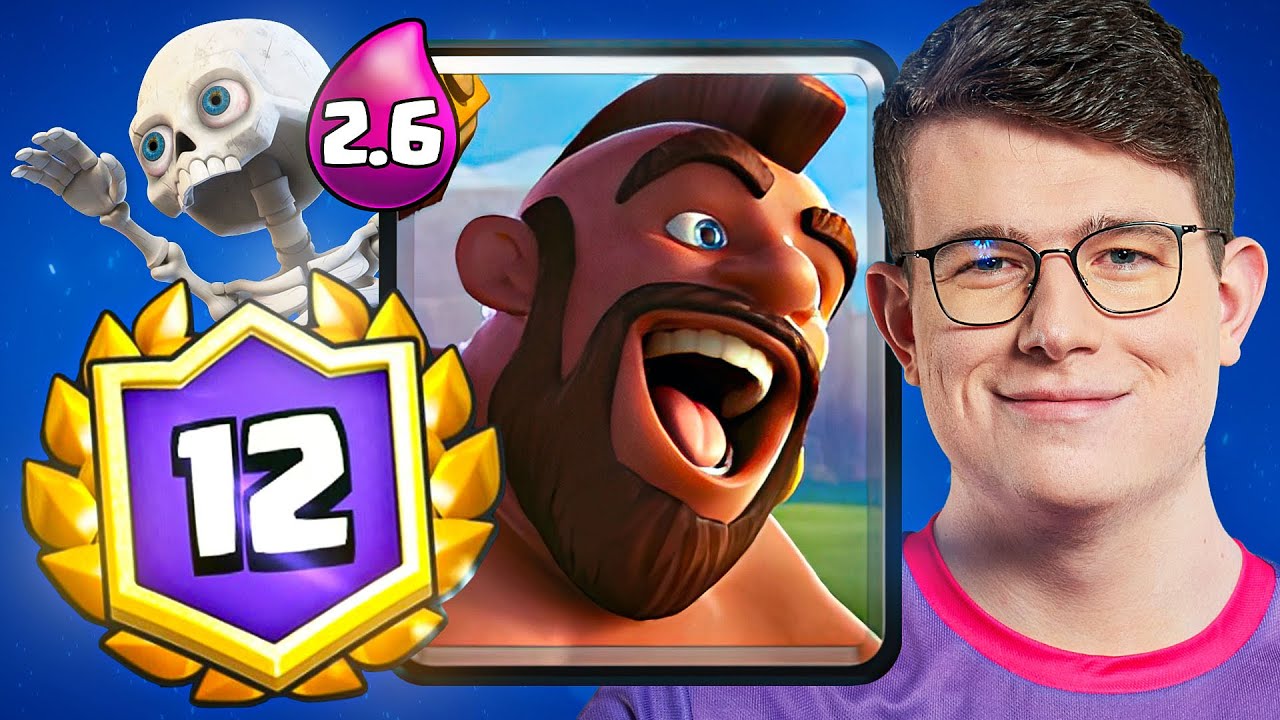 12 WIN GRAND CHALLENGE WITH 2.6 HOG CYCLE! - Clash Royale