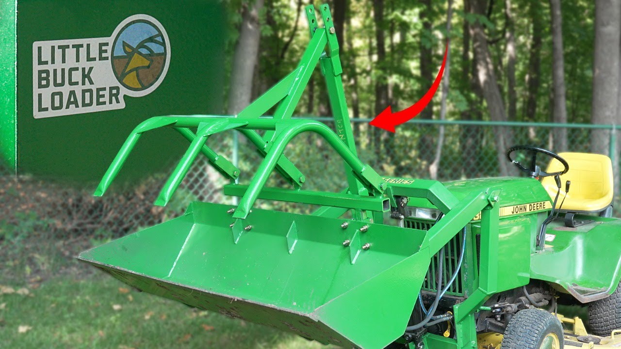 Как установить захват для рогов на погрузчик Little Buck (John Deere 322)