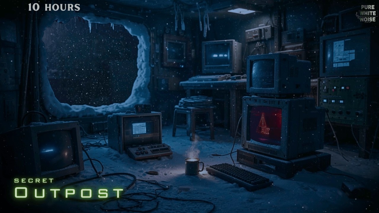 Frozen Outpost in a Blizzard 🌨️ Antarctic Research Station Ambience | 10 Hour Sci-Fi Sleep Sounds