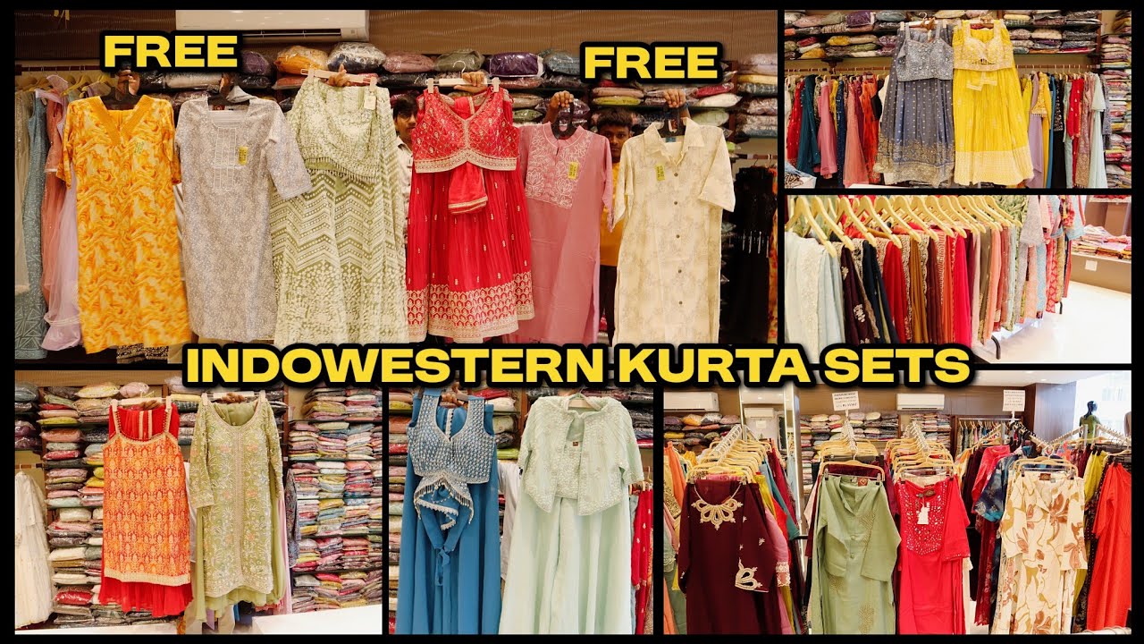 NEW SHOP NEW COLLECTION|INDOWESTERN KURTA SET|GET DESIGNER DRESS FREE|GRAND SPACE SILK SAREE