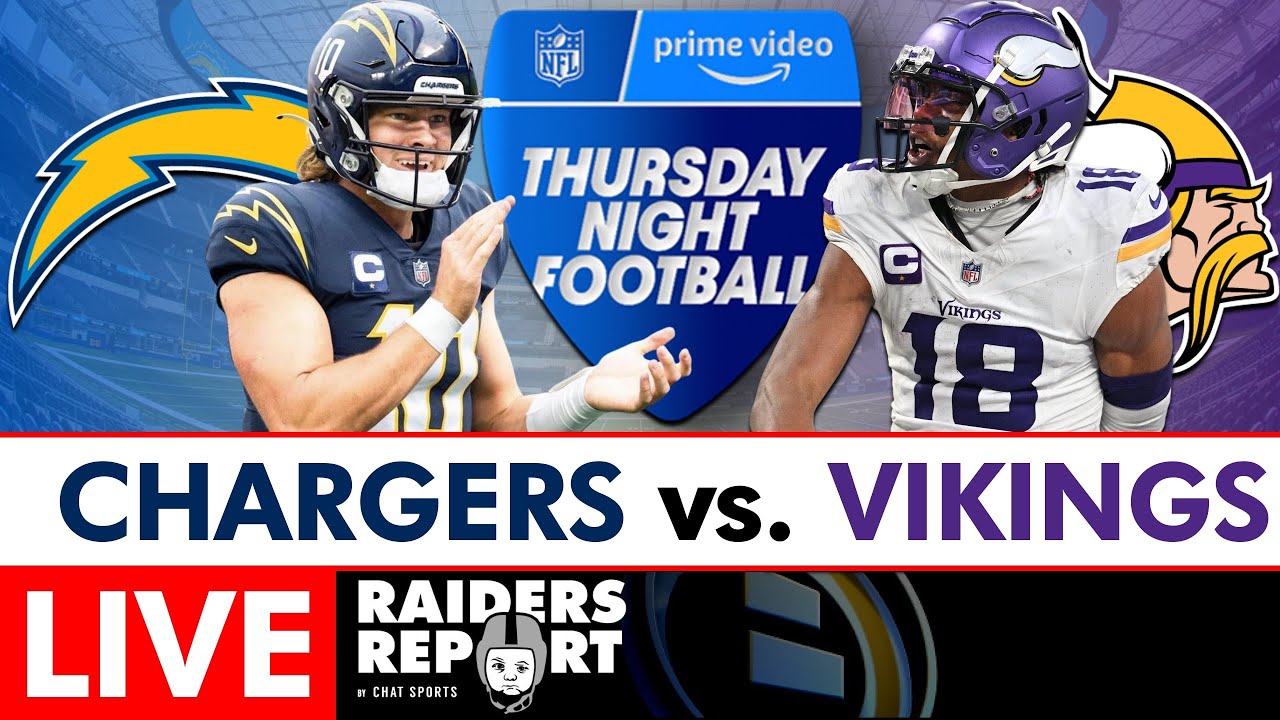 Thursday Night Football LIVE Stream: Chargers vs. Vikings NFL Week 8 Amazon Prime TNF Watch Party