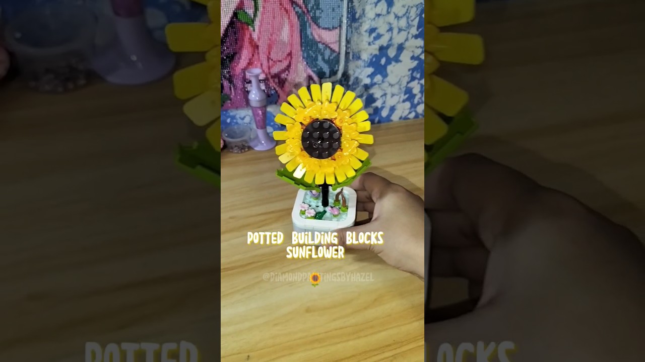 New Hobby ! Potted Building Blocks Flower 🌻 #buildingblocks #sunflower #asmr #shorts