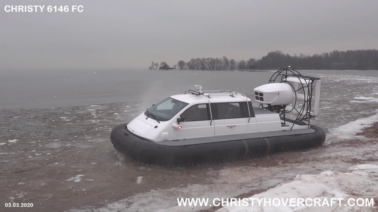 Hovercraft Christy 6146 FC Spring test drive /Амфибия на воздушной подушке Christy 6146 FC