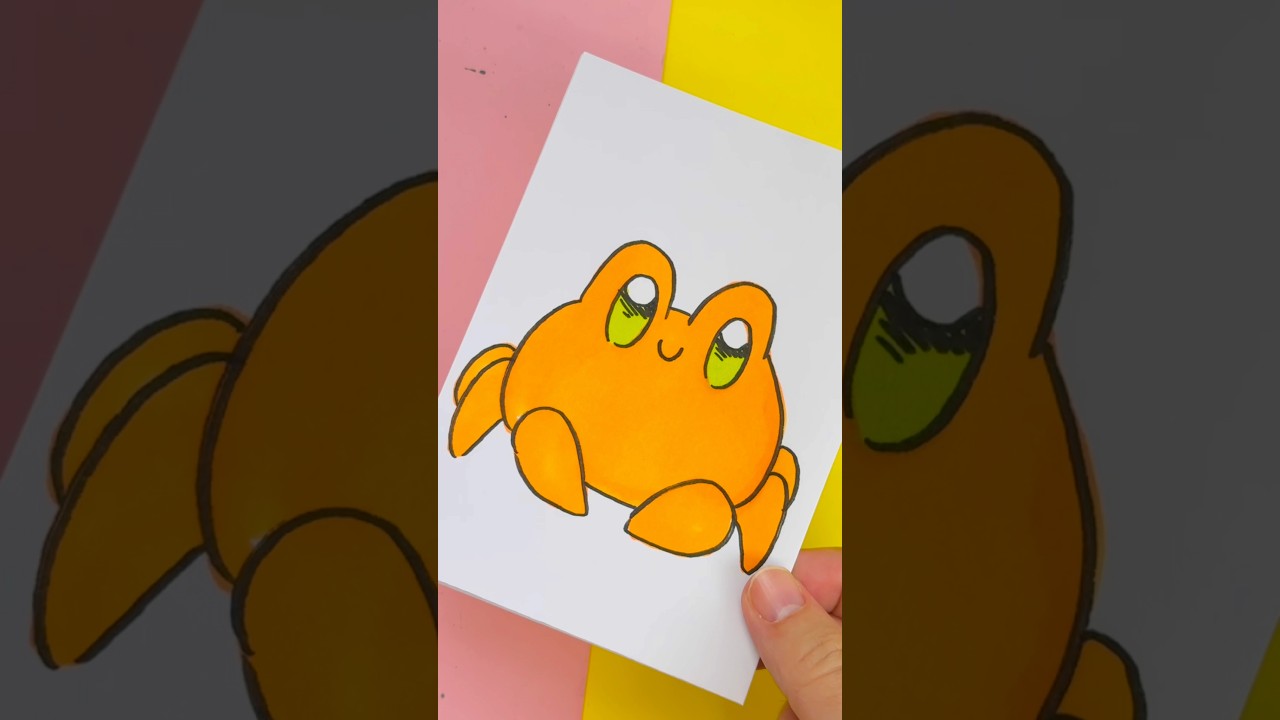 Hur man ritar en kawaii krabba steg för steg