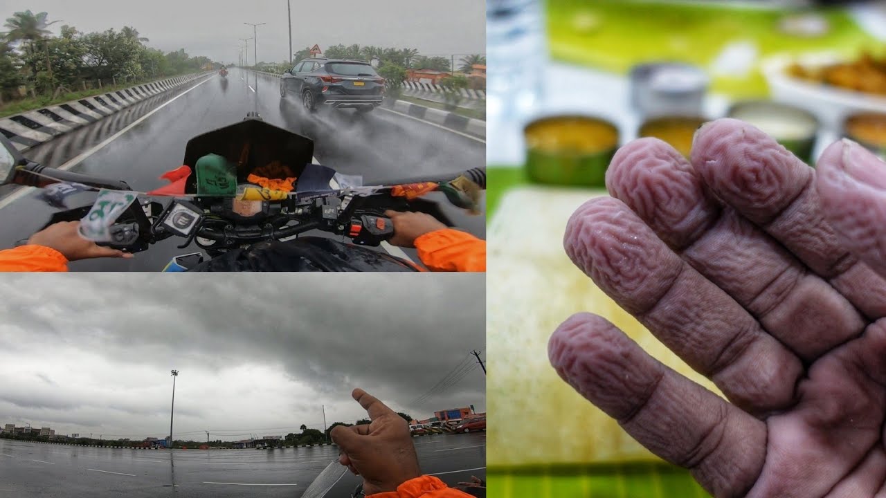 Day 1 - Arakkonam To Munnar In PURAVI CYCLONE 😭 | 14 Hrs Ride In Heavy Rain|590 KMS| Enowaytion Plus