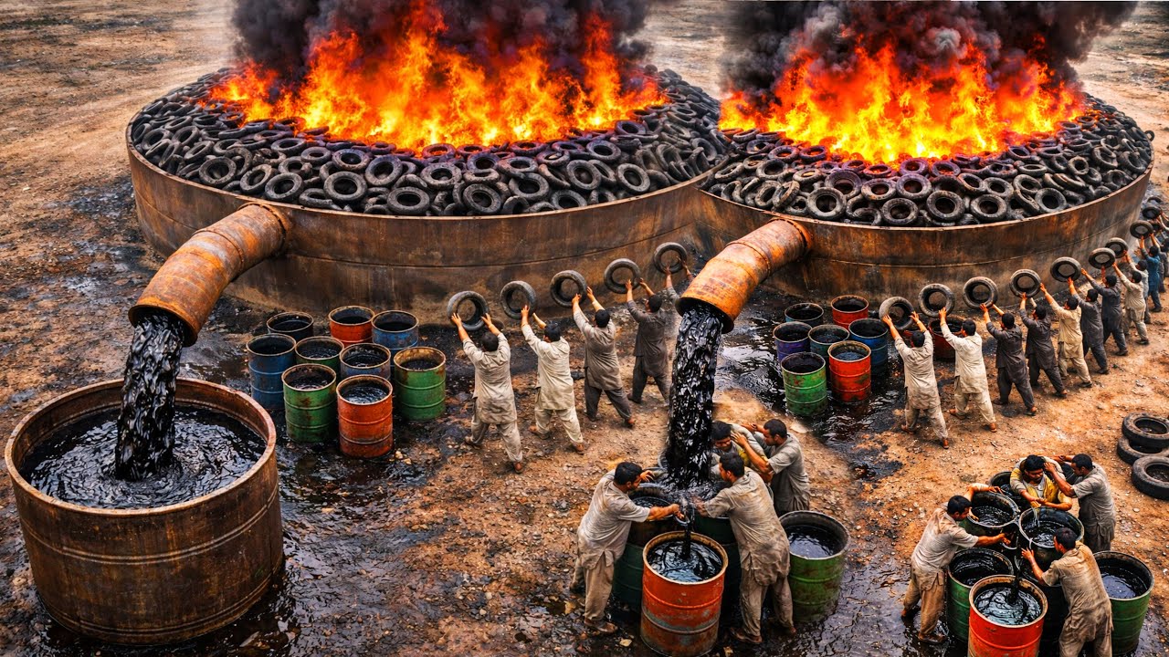Recycling Extreme: Pakistani Factory Turns Old Tires & Cow Bones into New Uses @pkmechanics 
