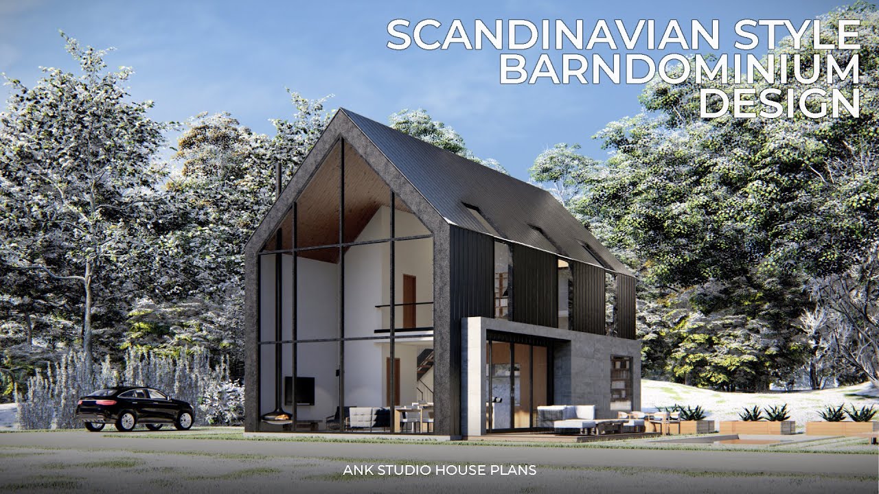 2,000 sq ft Modern Scandinavian Barndominium | 4-Bedroom, 2.5-Bath | Modern Barn Home Design