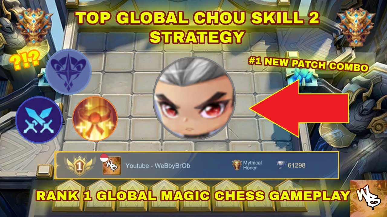TOP GLOBAL CHOU SKILL 2 STRATEGY - MAGIC CHESS BEST SYNERGY - Mobile Legends Bang Bang